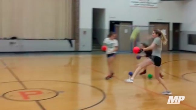 If you can dodge a wrench, you can dodge a ball. Adyson Slayback of Heyworth (IL) should think about being a two-sport athlete because not only is she a stud out on the softball diamond, but she unleashes the beast out on this "friendly" game of dodgeball.