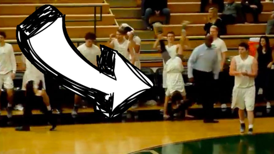 Remember the Monmouth University bench players that took the NCAA tournament by storm last year with their wild antics? Well, check these guys out! Alex Kietzman and Austin Blanchard of Carroll (Southlake, TX) have the best bench stunts in high school basketball.