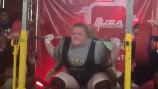 Lilliana Poisso of Alexandria Senior High (LA) sets unofficial world record at USPL powerlifting nationals with 639-pound squat. She shattered the national record and led her team to a national title.
