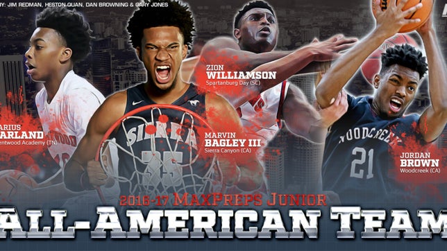 Highlights of the five players selected for the 2016-17 first team MaxPreps junior All-American squad.