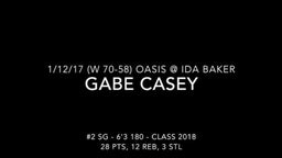 Gabe Casey #2 OHS vs IBHS 1/12/17
