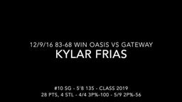 OHS #10 Kylar Frias Drops 28 vs GCHS - 12/9/16