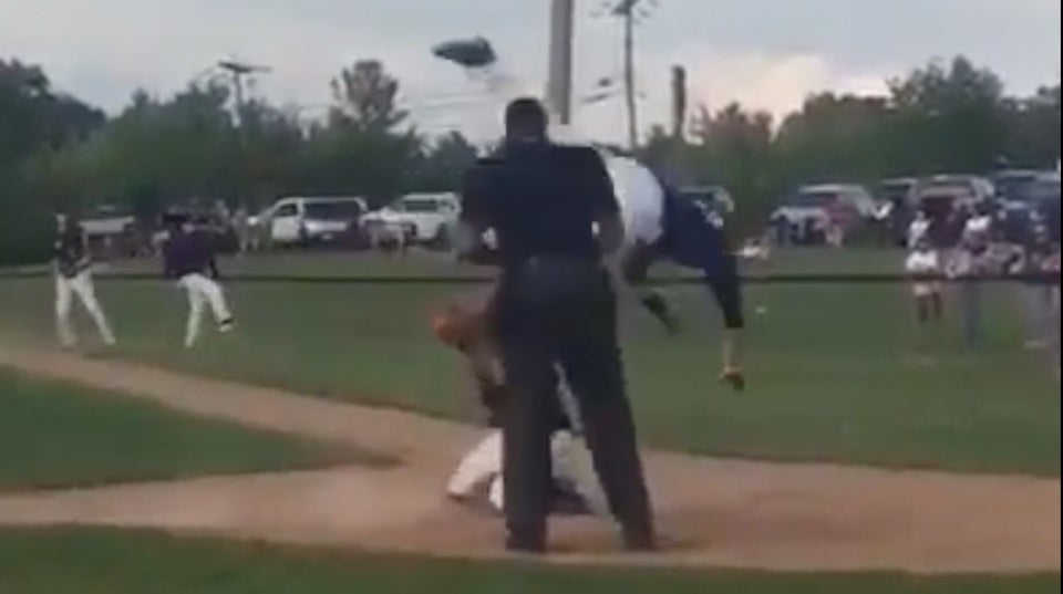 Front flip over catcher to score