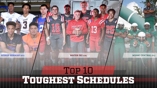 Zack Poff takes a look at the 10 toughest high school football schedules in 2017.