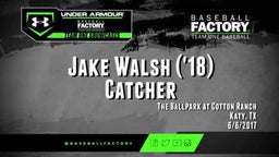 Jake Walsh - Catcher ('18)(Dallas Mustangs - Carpenter)(TCA) BB Factory 6-6-17 (1.94 Pop Time)