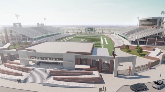 Prosper ISD (TX) and Huckabee, its partner architecture firm, have released renderings of a $48 million football stadium and natatorium scheduled to open in 2019.