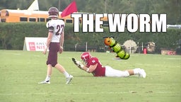 Football player does THE WORM during game