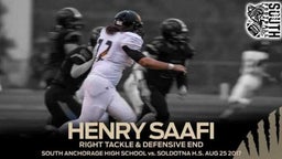 Henry Saafi Tackle and DE - South Anchorage High School