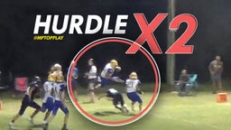 Double hurdle for 38-yard touchdown