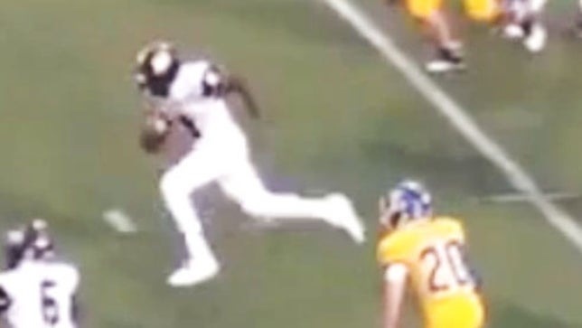 Demias Jimerson of Malvern (AR) is at it again. He notched 390 rushing yards, 130 passing yards, and 7 touchdowns on Friday. The senior went viral as an 11-year-old in 2011 for scoring too many touchdowns. He was so good that Arkansas officials used the "Madre Hill" Rule to ban him from scoring touchdowns in 5th and 6th grade.