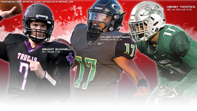 Some of the nation's top recruits turned in impressive performances this past weekend. Highlighted in this video are Grant Gunnell of St. Pius X (TX), Jalen Chatman of Narbonne (CA), Coran Taylor of Peoria (IL), and Henry To'oto'o of De La Salle (CA).