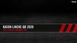 Pace v Navarre - Kason Lincke QB 2020