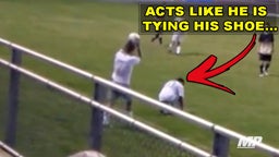 Wild trick play on the soccer field