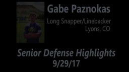 Gabe Paznokas - Mid-Season Defense - Senior Highlights
