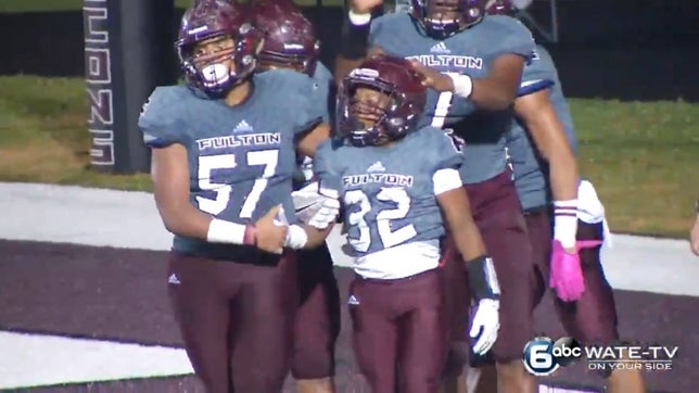 Indae Walton of Fulton (TN) is only 4-foot-9 and 108-pounds, but he is an absolute bulldog. Waiting all season to finally make his mark, Walton scored his first career varsity touchdown. Courtesy of @marshallhughes.
