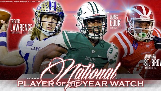 As we approach the end of the high school football season these are the ten candidates who are the favorite to be named the MaxPreps National Football Player of the Year.