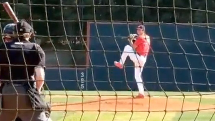 Ethan Hankins of Forsyth Central (GA) is listed as the No. 1 overall high school prospect in the 2018 class. Here, Hankins shows off a 4-seam fastball at 93-96 mph, changeup at 87 mph, and breaking ball between 76-78 mph.