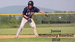 Eric Zimmerman Mifflinburg Baseball 2018 Junior Year Highlights