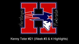 KENNY TETER #21  WEEK #3 & #4 HIGHLIGHTS
