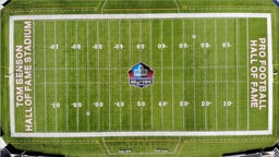 Tom Benson Hall of Fame Stadium by drone