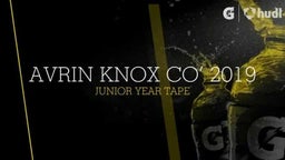 Avrin Knox CO'2019 JR YEAR