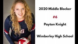 Payton Knight #6, 2020 Middle Blocker, WHS versus Fredericksburg