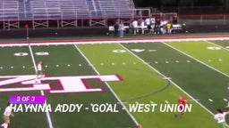 HAYNNA ADDY - 3 OF 3 GOALS - WEST UNION