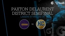 Paxton DeLaurent District 5 Semifinal Playoffs