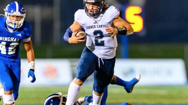 Senior highlights of Corner Canyon's (UT) 3-star quarterback Jaxson Dart through his first five games in 2020.