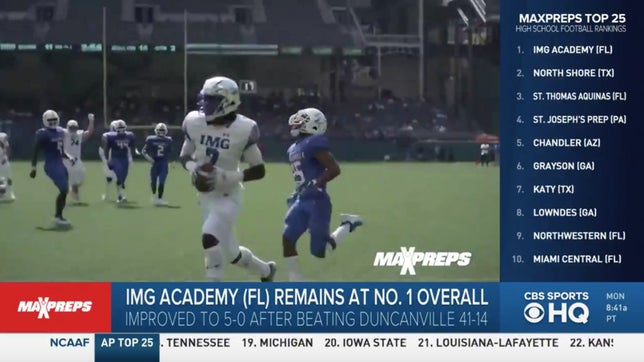 Steve Montoya and Zack Poff join Todd Grisham on CBS HQ to break down No. 1 IMG Academy's (FL) 41-14 win in Texas against Duncanville (TX).