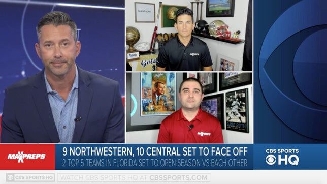 Steve Montoya and Zack Poff join Todd Grisham on CBS HQ to break down this week's Top 25 high school football rankings. Center Grove was the only new team to join and No. 9 Miami Northwestern and No. 10 Miami Central meet up in a huge Florida showdown this week.
