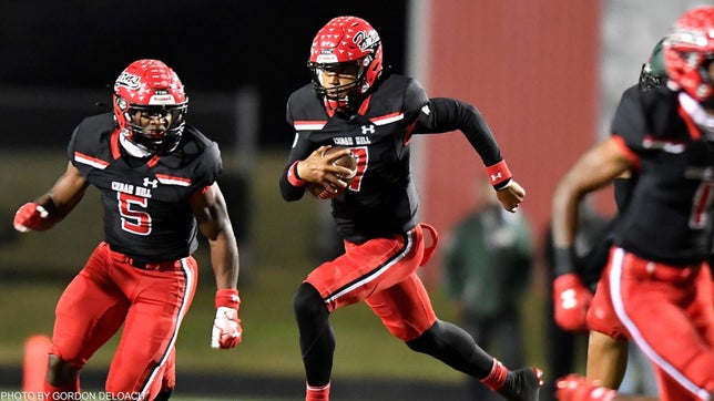 Highlights of Cedar Hill's (TX) 49-42 win over rival DeSoto (TX) in the Battle of Beltline.