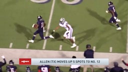 Texas high school football: Allen moves up to No. 12 in Top 25 rankings