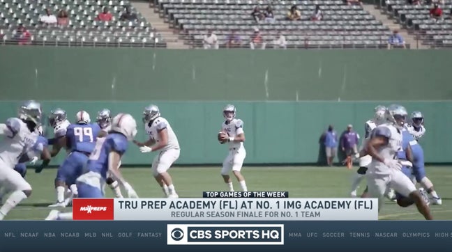 No. 1 IMG Academy's (FL) final game of the year will be against TRU Prep Academy (FL) on ESPNU on Nov. 20 at 7 pm ET. They are 7-0 on the season winning by nearly 40 points/game.