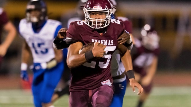 Highlights of Hallettsville's (TX) 3-star running back Jonathon Brooks rushing for a school record 501 yards and nine touchdowns in a 61-48 win over Lorena in the third round of the Texas 3A Division 1 playoffs.