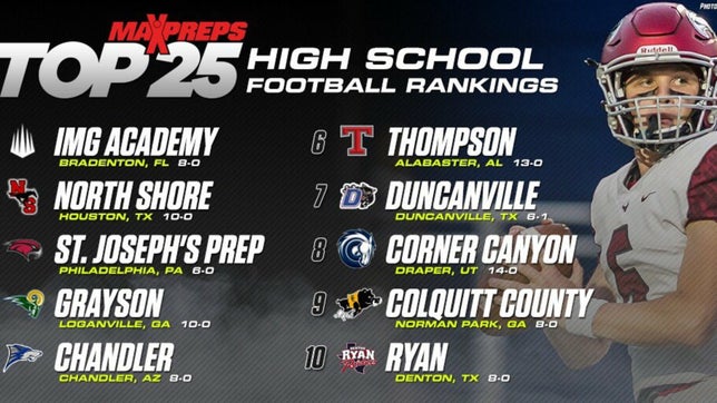 Steve Montoya and Zack Poff join Jeremy St. Louis on CBS HQ to break down this week's Top 25 high school football rankings as No. 3 St. Joseph's Prep wins its third consecutive 6A Pennsylvania state title while Lake Travis becomes the ninth team from Texas to join the rankings.