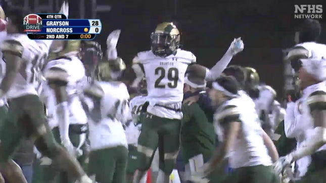 Highlights of No. 4 Grayson's 28-0 win over No. 16 Norcross in the Georgia AAAAAAA semifinals. Jake Garcia threw for two touchdowns and the Rams defense got their third shutout of the playoffs.