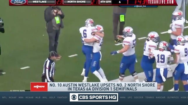 Steve Montoya and Zack Poff join Amanda Guerra on CBS HQ to break down Austin Westlake's upset win over North Shore and Southlake Carroll's shocking win over Duncanville setting up a father vs. son head coaching matchup in the 6A Division 1 state championship.
