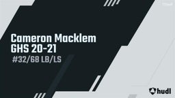 Cameron Macklem '20-21 LB/LS Highlights