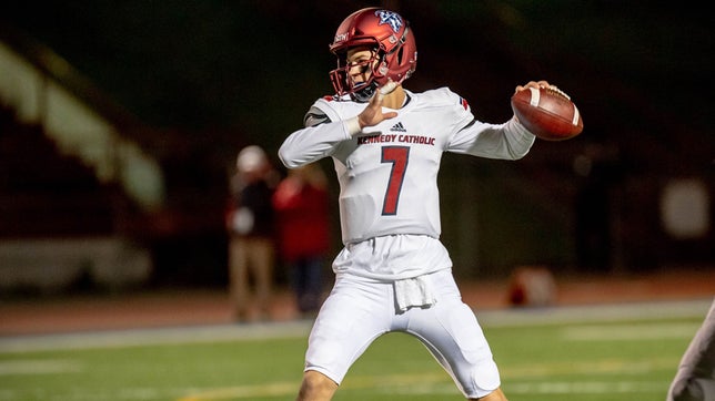 Sam Huard threw for 495 yards and seven touchdowns in Kennedy Catholic's spring high school football opener.