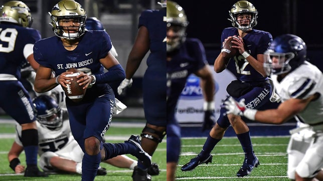 Highlights from week one as 2023 QB Pierce Clarkson and 2022 Katin Houser split time at quarterback for St. John Bosco High School.