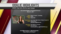 Goalie Highlights - Elayna "Laynie" Strohwig - 2022 (20210312))