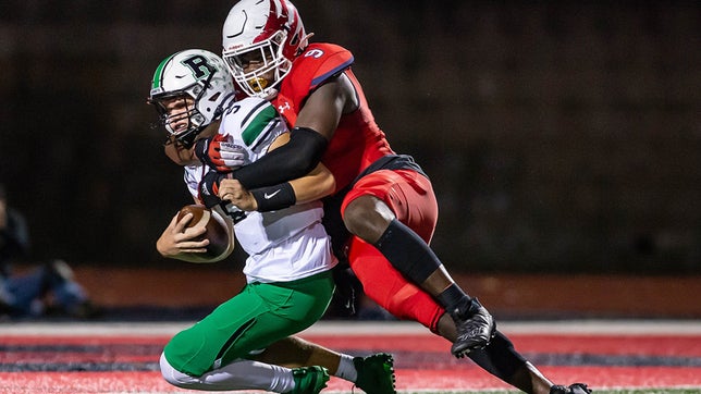 Lebbeus LT Overton is the #1 player in the Class of 2023 by 247Sports. The 6-foot-3, 265-pound SDE plays for Milton High School in Georgia.