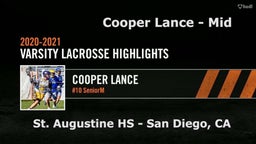 Cooper Lance: Top Sr HS Lax Highlights/2021 Reg Season & Playoffs