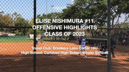 Elise Nishimura '23 - Varsity Softball Offensive Highlights