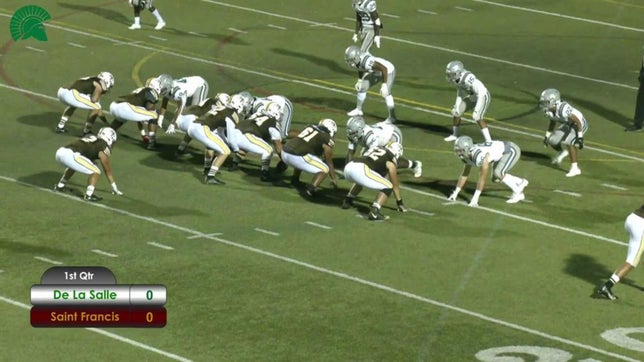 The streak is over. St. Francis 31, De La Salle 28. The Spartans had a 318-game unbeaten streak against teams North of Clovis.