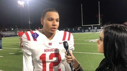 Interview with Mater Dei's QB Elijah Brown after leading Monarchs to 42-21 win over St. John Bosco