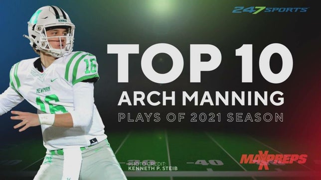 TOP 10 PLAYS of the 2021 high school football season for junior quarterback Arch Manning of Newman High (LA). The No. 1 rated recruit in the class of 2023, the nephew of Peyton and Eli Manning, led the Greenies to a 7-3 overall record and an appearance in the Louisiana Division III semifinals.

#ArchManningHighlights #ArchManningHighSchoolHighlights #ArchManning #ArchManning2021