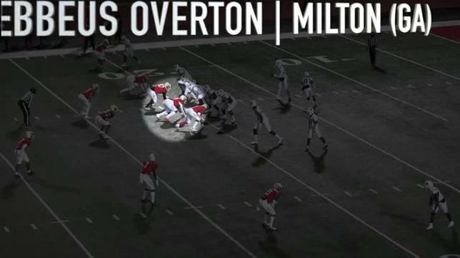 High school football highlights of Milton's (GA) 5-star defensive end Lebbeus "LT" Overton from his junior season. Overton is the No. 3 ranked player in the Class of 2023 on 247Sports composite rankings and is the top-rated defensive lineman as of Jan. 19, 2022.