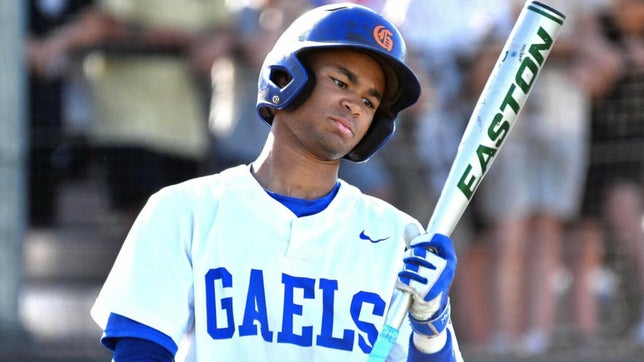 Postseason highlights of Bishop Gorman's (Las Vegas, NV) outfielder Justin Crawford. He is the son of former MLB All-Star outfielder Carl Crawford and is projected to be a first round selection in the 2022 MLB Draft.
